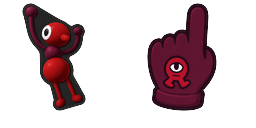 Cursor preview: Big Walk Red Walker - 66 - cute-cursor.com
