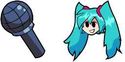 Cursor preview: Hatsune Miku FNF - 67 - cute-cursor.com