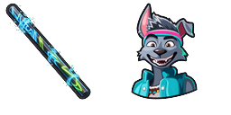 Cursor preview: Cyber Teal Raww Stick - 66 - cute-cursor.com