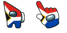 Cursor preview: Among Us South Africa Flag Colors - 1 - cute-cursor.com