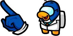 Cursor preview: Gary Club Penguin Crewmate - 1 - cute-cursor.com