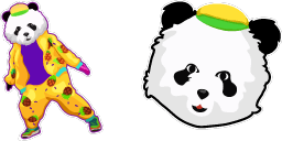 Cursor preview: Just Dance Panda - 1 - cute-cursor.com