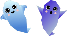 Cursor preview: Origami Ghost - 66 - cute-cursor.com