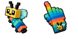 Cursor preview: Ocean Voxel Bee - 66 - cute-cursor.com
