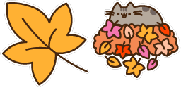 Cursor preview: Autumn Pusheen - 1 - cute-cursor.com