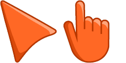 Cursor preview: Red Orange - 66 - cute-cursor.com