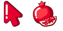 Cursor preview: Pomegranate - 1 - cute-cursor.com