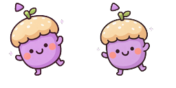 Cursor preview: Lilac Acorn Sprout Cursor - 1 - cute-cursor.com