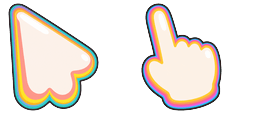 Cursor preview: Tropical Rainbow Puff - 1 - cute-cursor.com