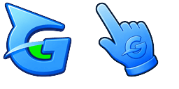 Cursor preview: Electric Blue G - 41 - cute-cursor.com