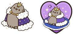 Cursor preview: Sapphire Royal Pusheen - 66 - cute-cursor.com