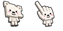 Cursor preview: Cute Minecraft Polar Bear - 1 - cute-cursor.com