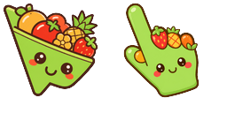 Cursor preview: Cute Fruit Bowl - 67 - cute-cursor.com