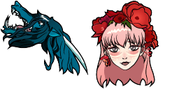 Cursor preview: Belle Dragon - 1 - cute-cursor.com