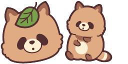 Cursor preview: Tanuki - 1 - cute-cursor.com