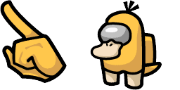 Cursor preview: Psyduck Crewmate - 1 - cute-cursor.com