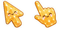 Cursor preview: Cute Stylish Modern Amber Crystal - 1 - cute-cursor.com