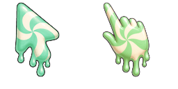 Cursor preview: Mint Candy Melt - 1 - cute-cursor.com