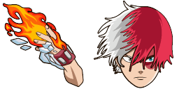 Cursor preview: Shoto Todoroki - 1 - cute-cursor.com