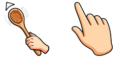 Cursor preview: Cute Wooden Kitchen Spoon - 1 - cute-cursor.com