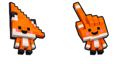 Cursor preview: Cute Minecraft Red Fox - 1 - cute-cursor.com