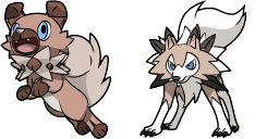 Cursor preview: Rockruff and Lycanroc - 1 - cute-cursor.com