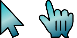 Cursor preview: Blue Turquoise - 67 - cute-cursor.com