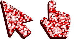 Cursor preview: Red Confetti - 67 - cute-cursor.com