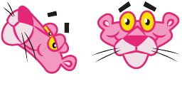 Cursor preview: Pink Panther - 67 - cute-cursor.com