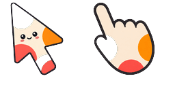 Cursor preview: Citrus Bauhaus Arc Pop - 1 - cute-cursor.com