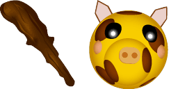 Cursor preview: Piggy Giraffy - 1 - cute-cursor.com