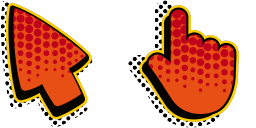 Cursor preview: Comic Animation - 66 - cute-cursor.com