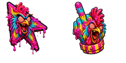 Cursor preview: Custom Cursor Crazy Rooster - 1 - cute-cursor.com