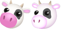 Cursor preview: Farm Cow - 66 - cute-cursor.com