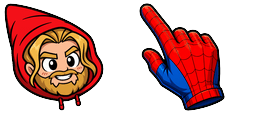 Cursor preview: Web Slinger Hero - 66 - cute-cursor.com