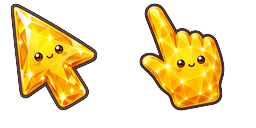 Cursor preview: Citrine Crystal Arrow - 1 - cute-cursor.com