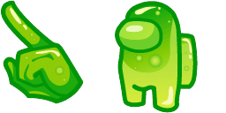 Cursor preview: Jelly Crewmate - 1 - cute-cursor.com