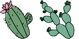 Cursor preview: Custom Cactus Mouse Cursor Pack - 36 - cute-cursor.com