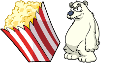 Cursor preview: Herbert P. Bear Popcorn - 1 - cute-cursor.com