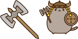 Cursor preview: Dragonborn Pusheen - 39 - cute-cursor.com