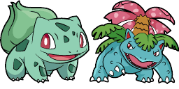 Cursor preview: Bulbasaur and Venusaur - 1 - cute-cursor.com