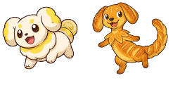 Cursor preview: Fidough and Dachsbun - 67 - cute-cursor.com