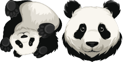Cursor preview: Panda - 1 - cute-cursor.com