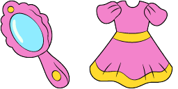 Cursor preview: Princess Mirror Dress - 45 - cute-cursor.com