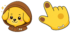 Cursor preview: Honey Chimmy Paw Cursor - 1 - cute-cursor.com