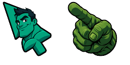 Cursor preview: Green Rage Giant - 1 - cute-cursor.com