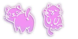 Cursor preview: Cat Neon Cute - 1 - cute-cursor.com