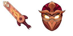 Cursor preview: Ember Shen Blade Cursor - 1 - cute-cursor.com