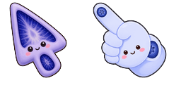 Cursor preview: Blueberry Daifuku - 1 - cute-cursor.com
