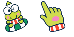 Cursor preview: Cute Keroppi Inner Tube - 1 - cute-cursor.com